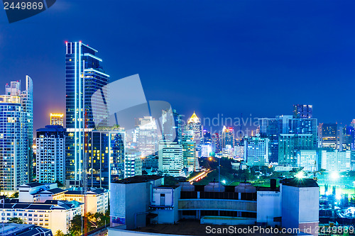 Image of Bangkok skyline at night