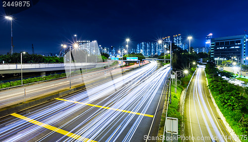 Image of Traffic trail on highway