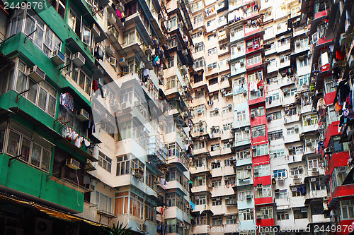 Image of Overpopulated residential building in Hong Kong