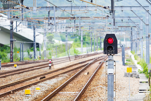 Image of Train Railway signal light