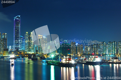 Image of Hong Kong city at night