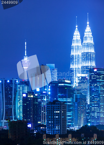 Image of Kuala Lumpur skyline at night