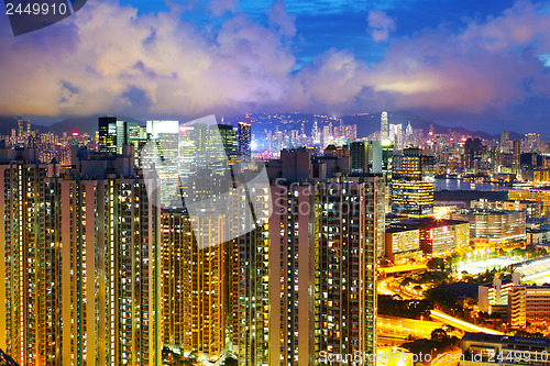 Image of Housing in Hong Kong at night