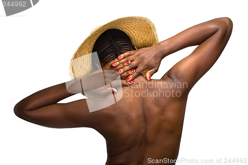 Image of african girl with hat