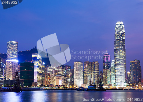 Image of Hong Kong skyline at night