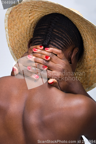 Image of african girl with hat