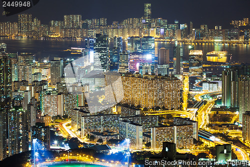 Image of Hong Kong skyline at night