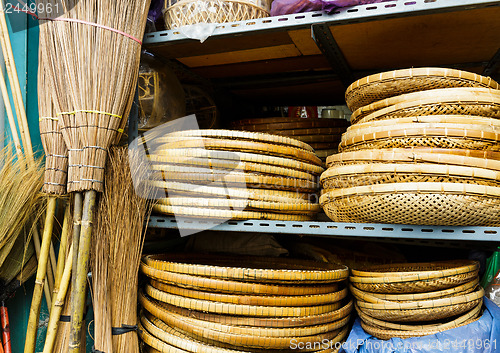 Image of Wicker handmade wooden basket for sell