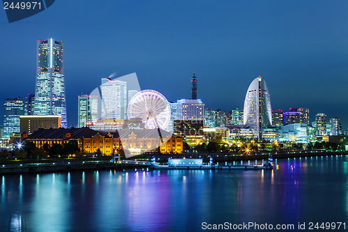 Image of Yokohama skyline at night