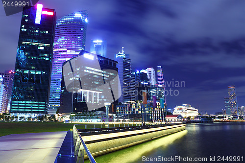 Image of Singapore skyline at night