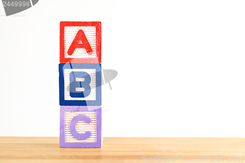 Image of ABC wooden toy block