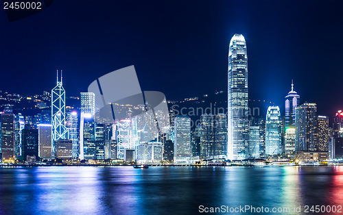 Image of Hong Kong skyline at night