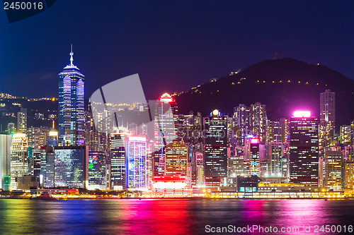 Image of Hong Kong skyline at night