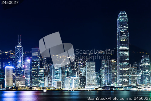 Image of Hong Kong skyline at night