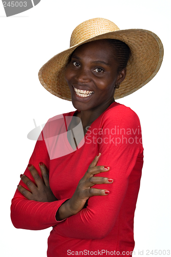 Image of african girl with hat