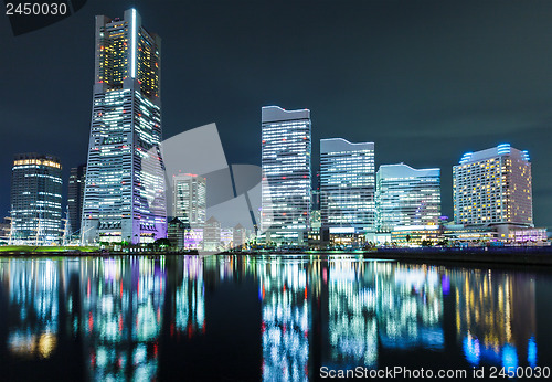 Image of Yokohama skyline at night