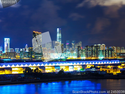 Image of Hong Kong city at night