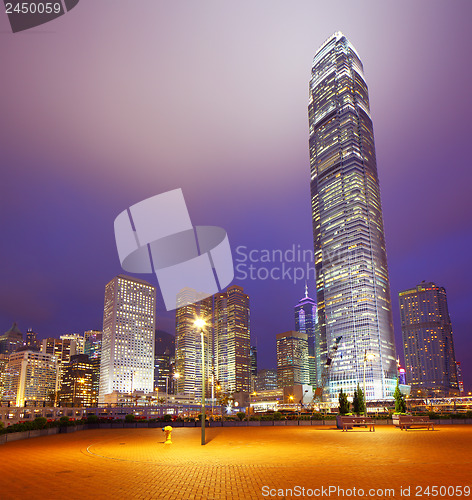 Image of Hong Kong skyline at night
