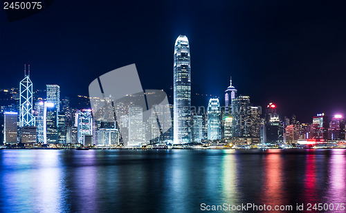 Image of Hong Kong city at night