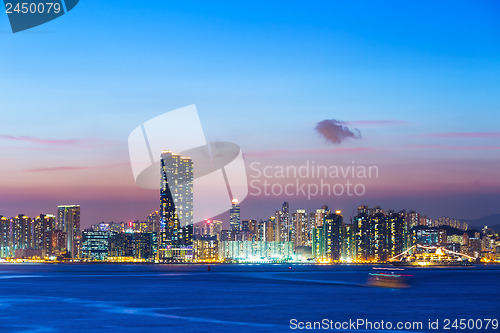 Image of City in Hong Kong at night