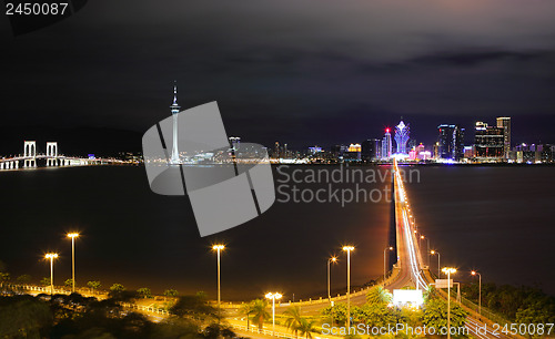 Image of Macau city at night