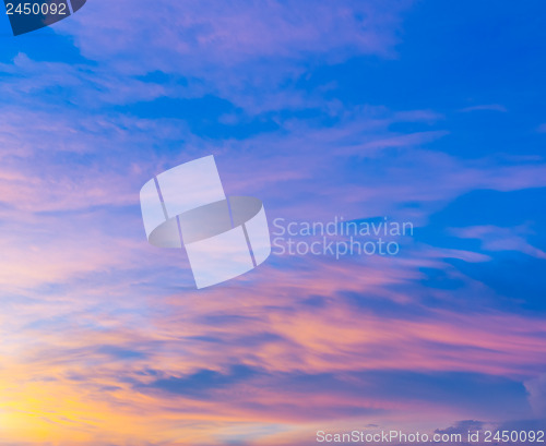 Image of Cloudscape during sunset