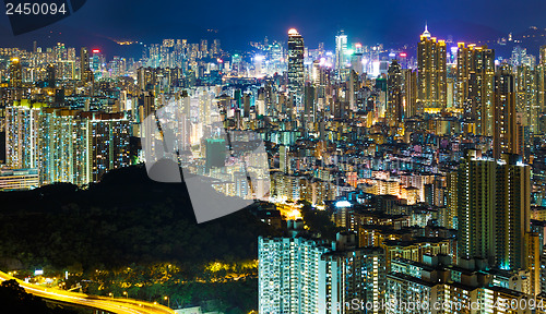 Image of Aerial view of Hong Kong city