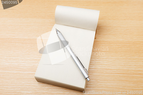 Image of Memo pad and pen