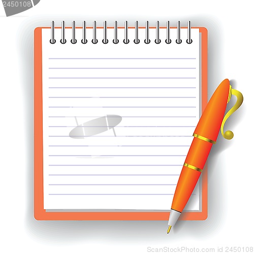 Image of  notebook and pen