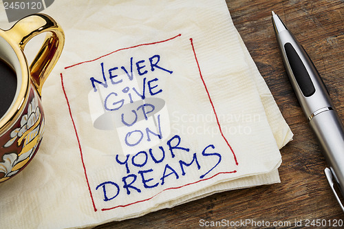 Image of never give up dreams