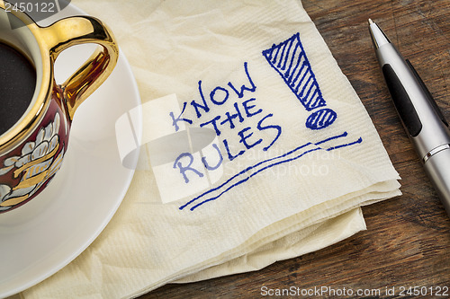 Image of know the rules 