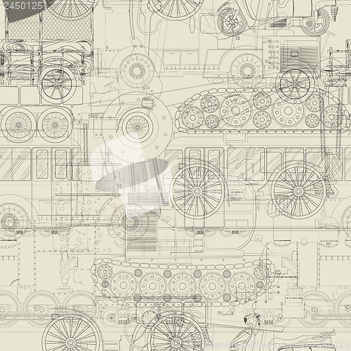 Image of Seamless pattern vehicles design