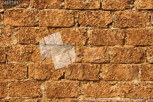Image of Wall with limestone blocks