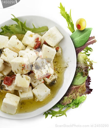 Image of Feta Cheese With  Oil And Herbs