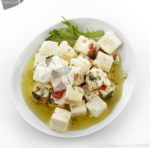 Image of Feta Cheese With  Oil And Herbs