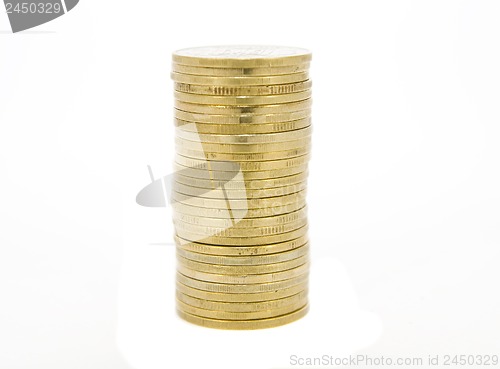 Image of coins isolated