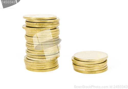 Image of coins isolated