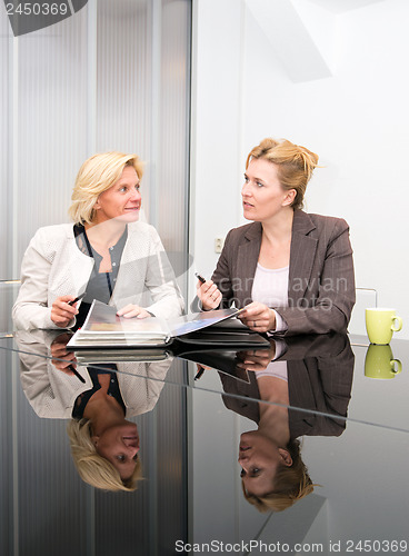Image of senior business women meeting