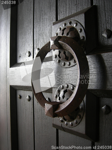 Image of Old massive wood door