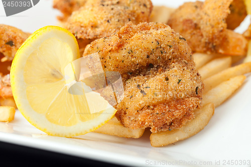 Image of Fried Shrimp with Lemon