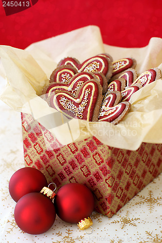 Image of Christmas cookies in a giftbox