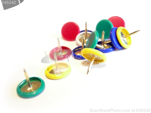 Image of Push pins closeup