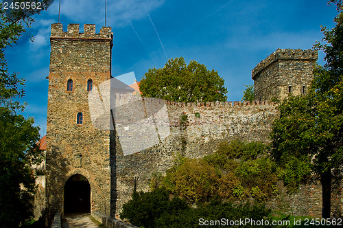 Image of Entrance gate with a drawbridge into the castle Bítov.