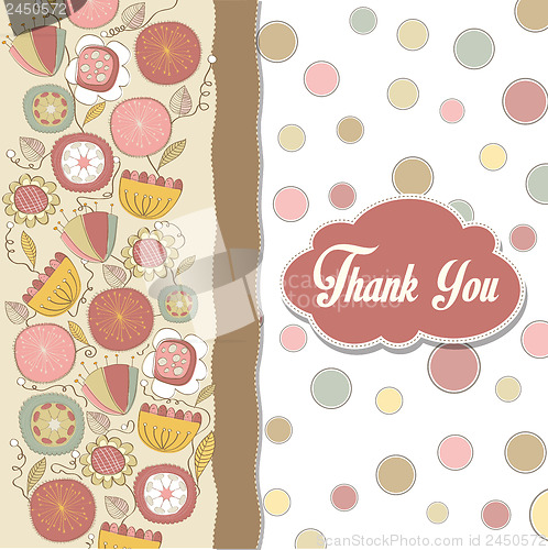 Image of romantic Thank You card with flowers