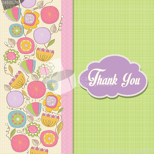 Image of romantic Thank You card with flowers