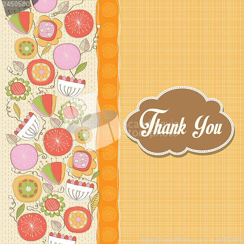 Image of romantic Thank You card with flowers