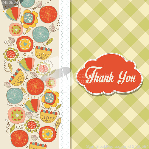 Image of romantic Thank You card with flowers