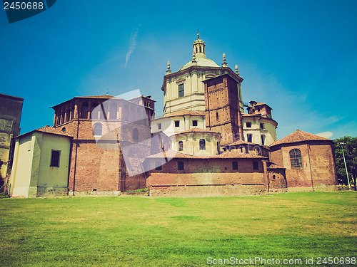 Image of Retro look San Lorenzo church, Milan