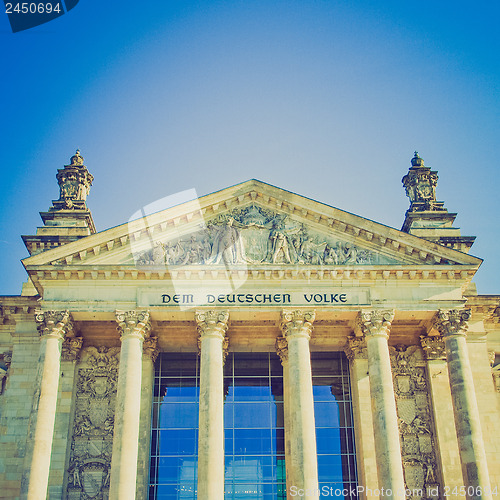 Image of Retro look Reichstag, Berlin