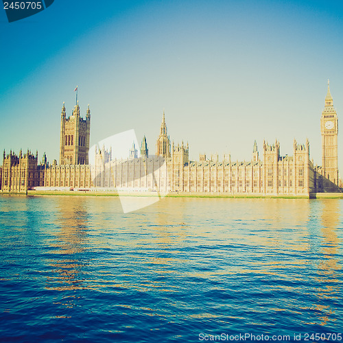 Image of Vintage look Houses of Parliament London